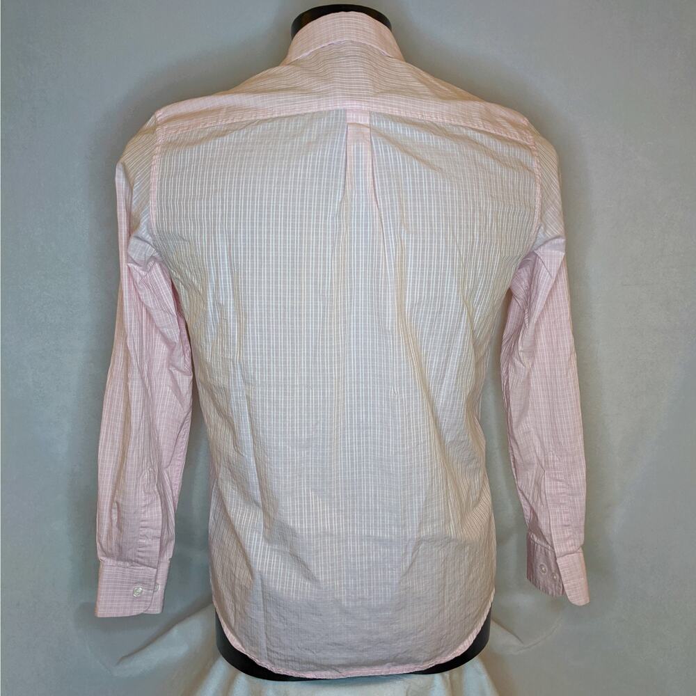 Tasso Elba Men's Textured Dress Shirt | Pink | Size 14.5 - Picture 3 of 5